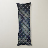 濃い緑がかった「スモークガラス」と3D正方形の混合 ボディピロー (裏面 (縦))