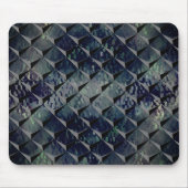 濃い緑がかった「スモークガラス」と3D正方形の混合 マウスパッド (正面)