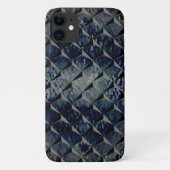 濃い緑がかった「スモークガラス」と3D正方形の混合 Case-Mate iPhoneケース (裏面)