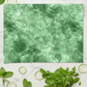 濃い緑でくしゃくしゃになったテクスチャ キッチンタオル (折り畳み)