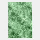 濃い緑でくしゃくしゃになったテクスチャ キッチンタオル (縦)