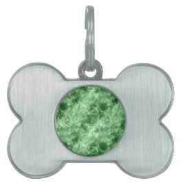 濃い緑でくしゃくしゃになったテクスチャ ペットネームタグ