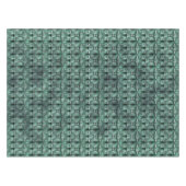 濃い緑と斑点のある緑の長方形 テーブルクロス (正面(横))