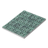 濃い緑と斑点のある緑の長方形 ノートパッド (回転)