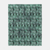 濃い緑と斑点のある緑の長方形 フリースブランケット (正面)