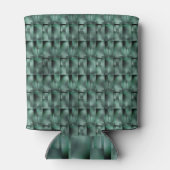 濃い緑と斑点のある緑の長方形 缶クーラー (裏面)