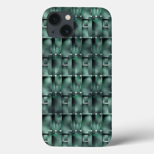 濃い緑と斑点のある緑の長方形 Case-Mate iPhoneケース (裏面)