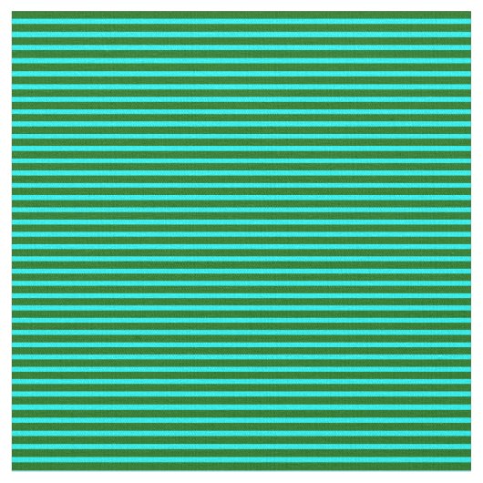 濃い緑と水色の線/ストライプ ファブリック (クローズアップ)