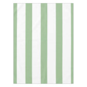 濃い緑と白のストライプ テーブルクロス (正面)