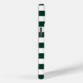 濃い緑と白のストライプ Case-Mate iPhoneケース (裏面 / 右)