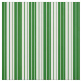 濃い緑と白の線 ファブリック (見本)