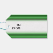 濃い緑と薄い緑のストライプ/線パターン ギフトタグ (裏面横)
