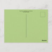 濃い緑と薄い緑の市松模様に ポストカード (裏面)