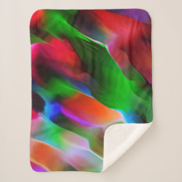 濃い緑と赤のレリーフ、 浮き彫りと深さ シェルパブランケット