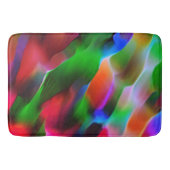 濃い緑と赤のレリーフ、 浮き彫りと深さ バスマット (正面)