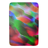 濃い緑と赤のレリーフ、 浮き彫りと深さ バスマット (正面縦)