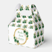 濃い緑と金ゴールドエレガントの花Sweet sixteen フェイバーボックス (裏面サイド)