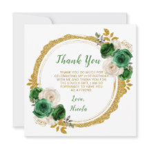 濃い緑と金ゴールドエレガント花誕生会