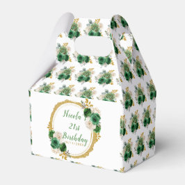 濃い緑と金ゴールドエレガント誕生日 フェイバーボックス