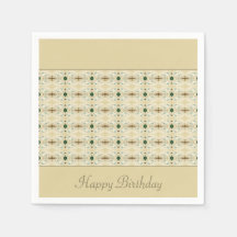 濃い緑と青の繊細なフローラデザイン