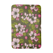 濃い緑にリンゴの花 バスマット (正面縦)