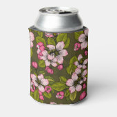 濃い緑にリンゴの花 缶クーラー (缶裏面)