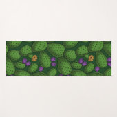 濃い緑に咲くオプンティア ヨガマット (正面(横))