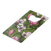 濃い緑に咲くマグノリア クレジットカード栓抜き (正面アングル)