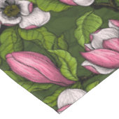 濃い緑に咲くマグノリア テーブルクロス (アングル)