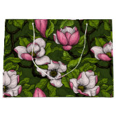 濃い緑に咲くマグノリア ラージペーパーバッグ (正面)