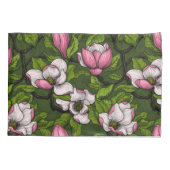 濃い緑に咲くマグノリア 枕カバー (裏面)