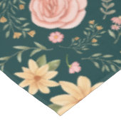 濃い緑のエレガントヴィンテージ テーブルクロス (アングル)