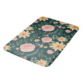 濃い緑のエレガントヴィンテージ バスマット (アングル)