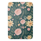 濃い緑のエレガントヴィンテージ バスマット (正面縦)