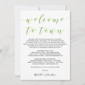 濃い緑のエレガント街へようこそ 招待状 (正面)