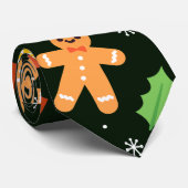 濃い緑のクリスマス抽象芸術パターン ネクタイ (ロール)