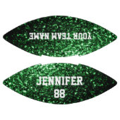 濃い緑のグリッターがチームの名前を輝かせる アメリカンフットボール (パネル)