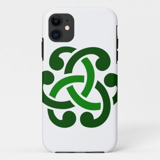 濃い緑のケルトノット Case-Mate iPhoneケース (裏面)