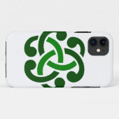 濃い緑のケルトノット Case-Mate iPhoneケース (裏面(横))