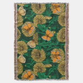 濃い緑のタンポポ草原 スローブランケット (正面縦)