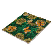 濃い緑のタンポポ草原 タイル (側面)