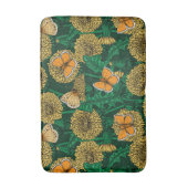 濃い緑のタンポポ草原 バスマット (正面縦)