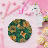 濃い緑のタンポポ草原 ペーパープレート (パーティー)