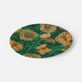 濃い緑のタンポポ草原 ペーパープレート (アングル)