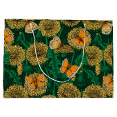 濃い緑のタンポポ草原 ラージペーパーバッグ (裏面)