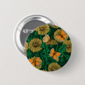 濃い緑のタンポポ草原 缶バッジ (正面&裏面)