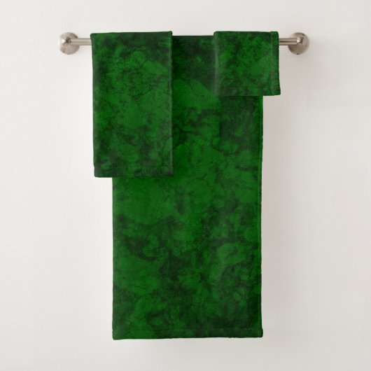 濃い緑のテクスチャテクスチャスエード大理石花崗岩s バスタオルセット (インサイチュ)