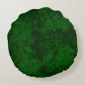 濃い緑のテクスチャテクスチャスエード大理石花崗岩s ラウンドクッション (裏面)