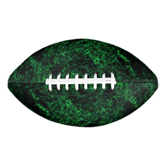 濃い緑のテクスチャ、破壊または腐食したスポンジ アメリカンフットボール (正面)