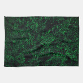 濃い緑のテクスチャ、破壊または腐食したスポンジ キッチンタオル (横)